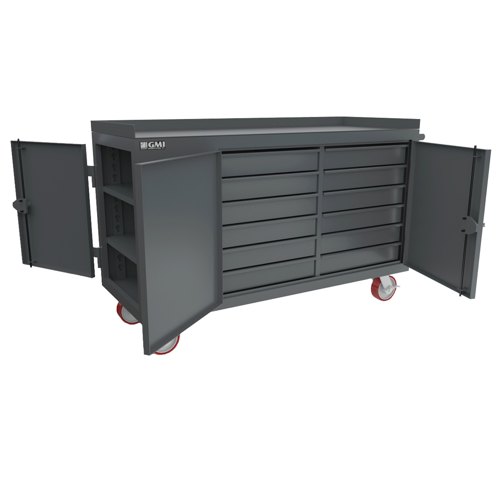 EXM-700 - 12 DRAWER / 3 DOOR HEAVY DUTY MAINTENANCE BENCH | Greene