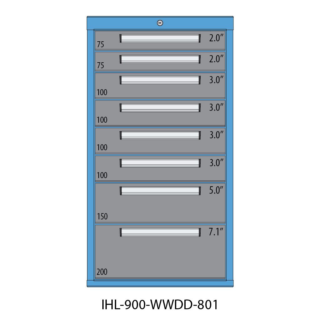 EIGHT DRAWER - 40.75"H MODULAR CABINET